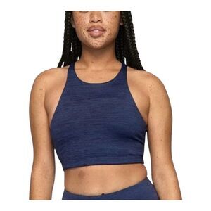 OUTDOOR VOICES Tech Sweat Crop Sports Bra Racerback Extra‎ Small XS Blue Baltic